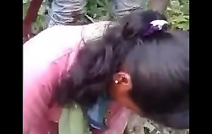 Indian gf drilled by bf and his ally in jungle