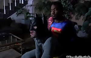 Superman barebacking batman after bj in bi-racial a handful of