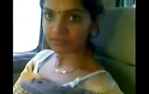 Cute Desi Bhabhi Play the part Beclouded Boobs In Jalopy With Lover