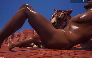 Furry Porn Tiger and Man