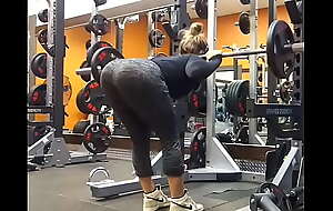Supermodel with A Beautiful Ass, Sexy Wedgie in Yoga Pants readily obtainable the Gym