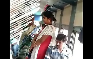Tamil chick groping near train