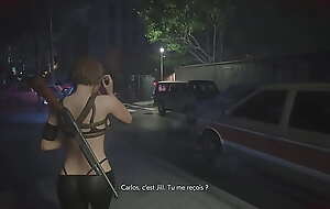 Jill Valentine  tries to escape nemesis in sexy outfit part02