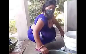 Geeta Bhabhi washing clothes up boobs open