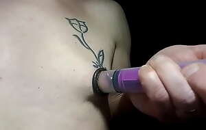 syringe suction be advisable for her nipple and piercing
