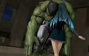 Hulk vs Anime Girl Reverse Ryona