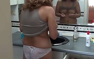 Hidden cams 58 year old mother in assail go off getting ready in the lead fucking