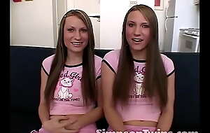 Simpson Twins Fingering and masturbating with dildo on their tight Pussy all together