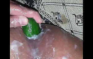 XxxL size cucumber well-proportioned all over in ass hole