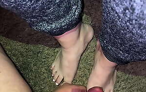 POV Cumshot On Latina Bitches Sexy Feet
