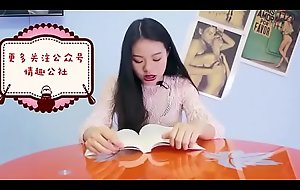 chinese girl having ascent while reading