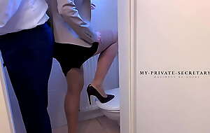 my private secretary fucked by the boss in the nomination restroom no protection