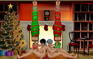 Hung Apart from The Chimney On touching Care (Yuri Bondage Sex / Christmas Theme) - 3D MMD
