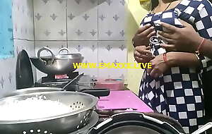 Indian Bhabhi Cooking in Kitchen and Fucking