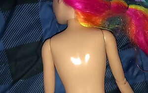 28 Inch Rainbow Hair Barbie Doll Back