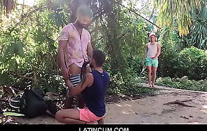 LatinCum porn  - Spying Young Latin Boy Joins Two Latino Studs For Threesome Outdoors - Adrian, Damian, Benjamin
