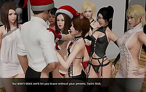 The Headmaster's christmas eve [Christmas PornPlay Manga game] Ep 3 Santa having an christmas orgy with virgin students