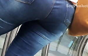 Juicy Ass in Tight Jeans Closeup Creepshot