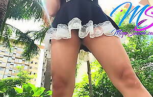 Preview#2 Part1 Filipina Model Miyu Sanoh Flashing Her Pussy And Butt Dimension Wearing Maids Mini Dress Round Hardly any Skivvies By The Condo Garden Whilst The Gardeners Are At Work - Pinay Grunge