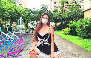 Preview#2 Part2 Filipina Model Miyu Sanoh Flashing Her Cookie And Butt While Wearing Maids Midget Dress Almost certainly Underwear By The Condo Garden Whilst The Gardeners Are At Work - Pinay Scandal