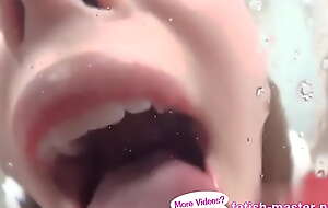 Japanese Oriental Tongue Spit Light Nose Seal the doom Sucking Kissing Handjob Fetish - More at fetish-master xxx net porn 