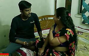 Indian hot bhabhi suddenly procurement drilled and cum inside by husbands brother! with patent hindi audio