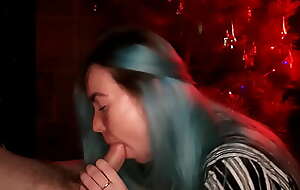 Blowjob NEW YEAR'S Night before WITH A CHRISTMAS Secret agent