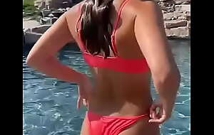 Christina Khalil Stripping in The Pool  Leaked