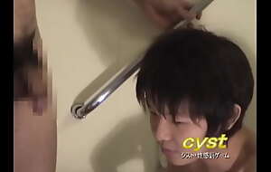 18-year-old Shota's masturbation ejaculation  Even after he cums, he is tortured in his sensitive area, and his lips are smeared with his own cum 