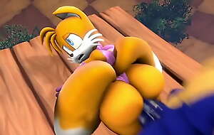 Chubby Booty Bitch-Boy Tails Takes Sonic's Fat Cock!
