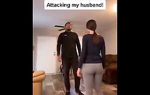 Husband trips his wife