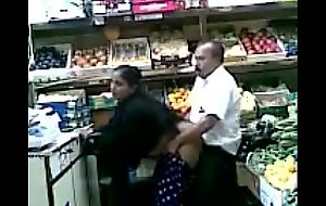 Boob grab and fuck in fruit shop