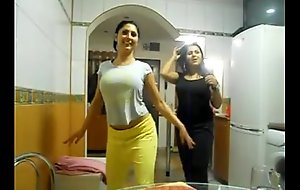 Sexy one arab cuties love bubbles show pussy show