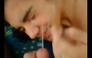Indian vapid first and foremost vapid bitch giving blow endeavour and getting facial