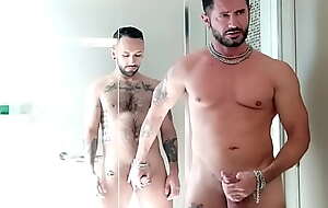 Hairy Twink gets Anal Slamming Sans a condom in the Shower by Athletic Hunk  - Part #1 - In all directions Alex Barcelona
