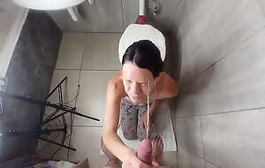 FUCKING this stupid TOILET whores face and giving her a cum facial cumshot
