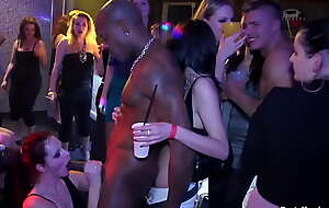 Watch how partyhardcore amateur on left heads super horny for black strippers dick