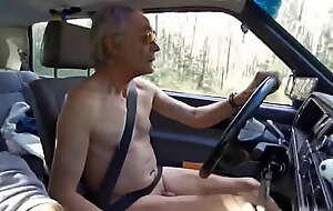 naked car ride piss