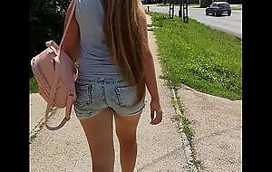 Candid long ponytail