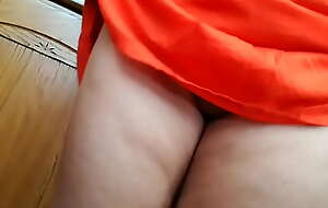 upskirt wife in red dress