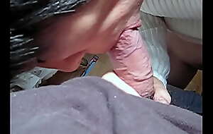 Helping to shave a seconded woman's pubic whisker