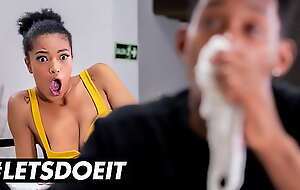 HORNYHOSTEL - (Tina Fire, Jesus Reyes) - Consequential Tits Ebony Legal age teenager Caches Panty Sniffer And Lets Him Have a passion Her Ass