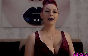 Domina redhead lady on webcam