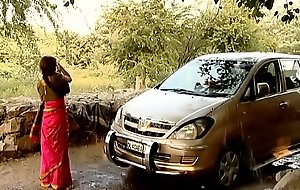 ---indian village bhabhi washing car  {uncut ex   