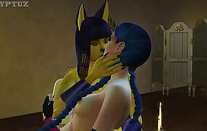 Jinx limitations Ankha fingering and joins her ( Put emphasize Sims 4 )