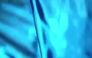Facet Blue Satin Sashay Dress 2