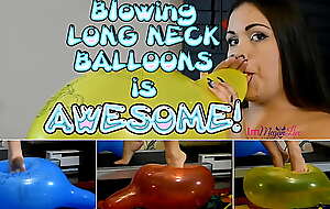 Blowing LONG NECK BALLOONS is Awesome - Preview - ImMeganLive