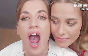 PremiumBukkake - Silvia Dellai swallows 60 huge mouthful cumshots