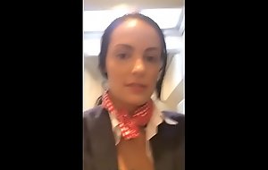 Flight attendant uses in-flight wifi to livecam on camsoda!