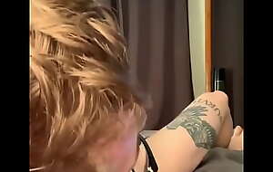 Muscular, inked blonde guy cums not susceptible his body - Amateur shoot
